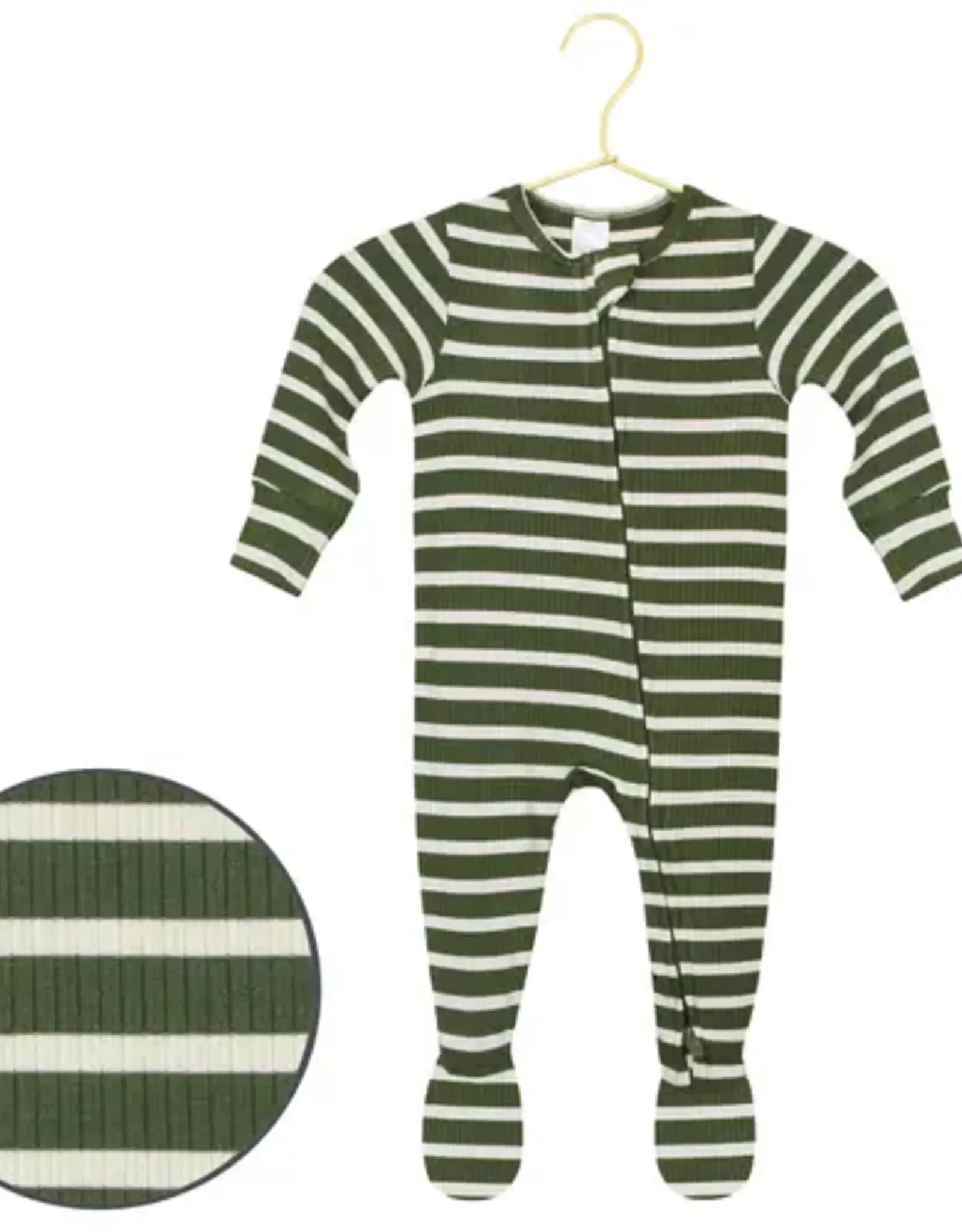 Tyler Ribbed Zipper Footie