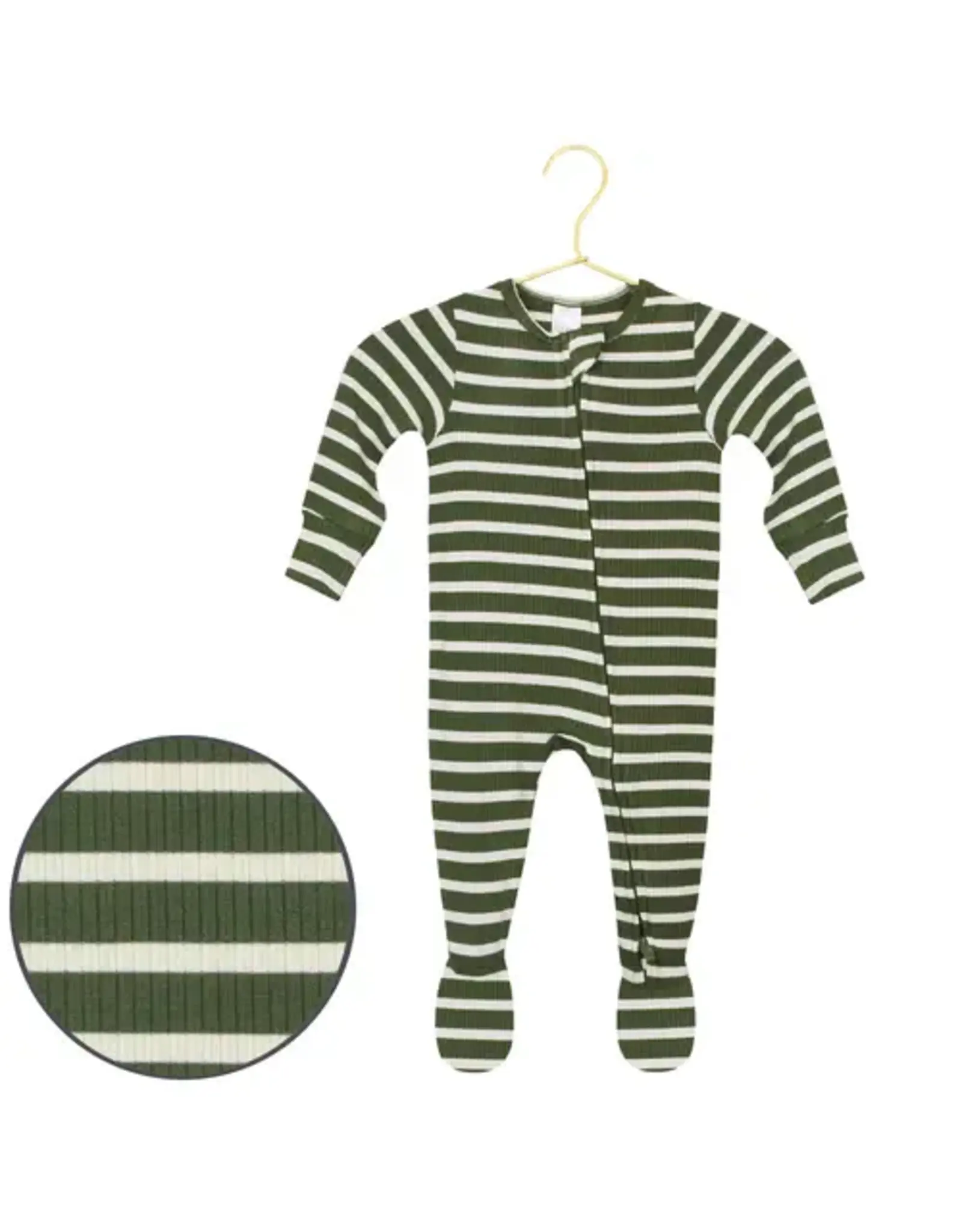 Tyler Ribbed Zipper Footie