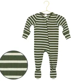 Tyler Ribbed Zipper Footie