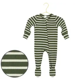 Tyler Ribbed Zipper Footie