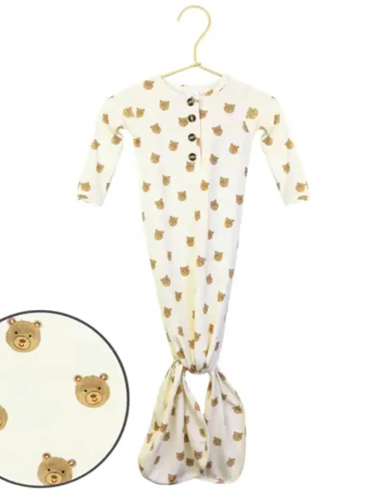 Teddy Knotted Gown, NB-3