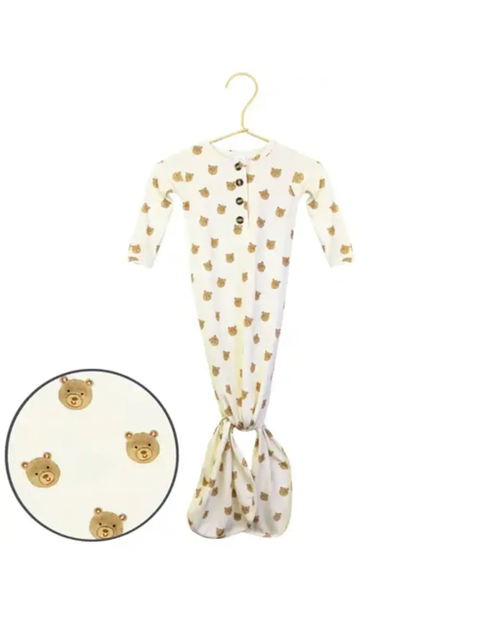 Teddy Knotted Gown, NB-3