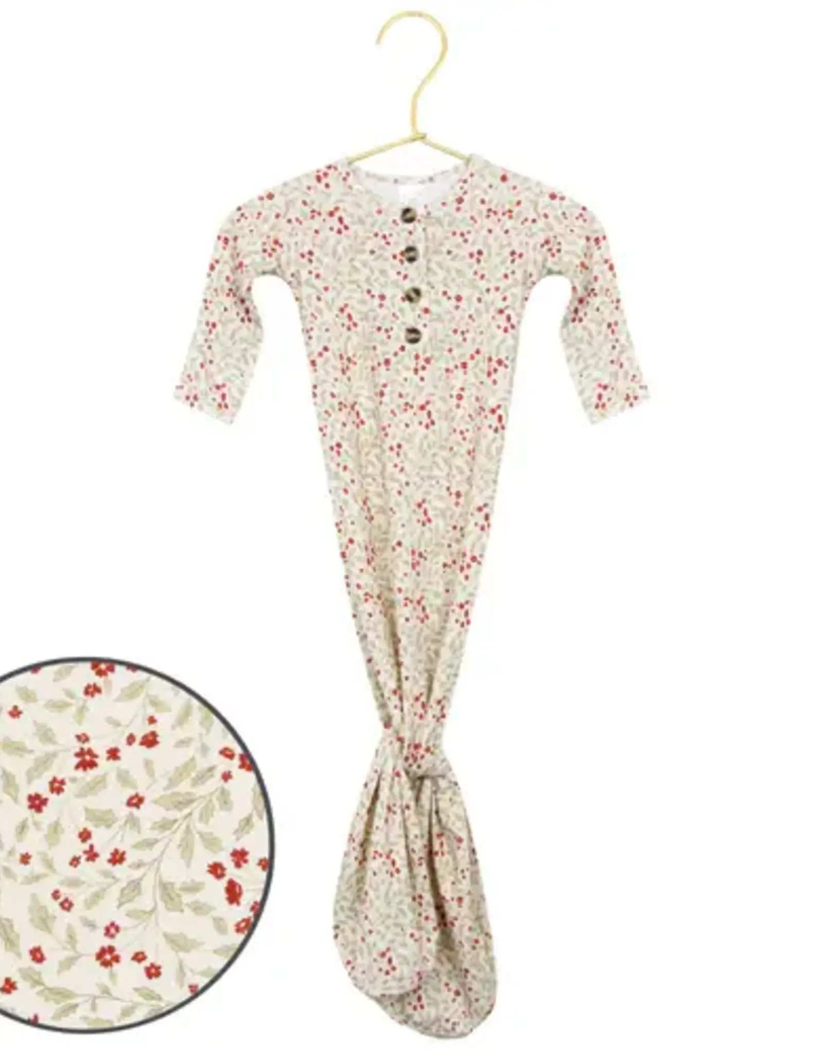 Holly Knotted Gown - NB to 3mth