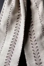 Bow Fabric Folk Beige Stripe Embroidery