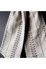 Bow Fabric Folk Beige Stripe Embroidery
