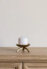 Brass Inspired Tripod Pillar Candle Holder