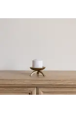 Brass Inspired Tripod Pillar Candle Holder