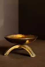 Brass Inspired Tripod Pillar Candle Holder