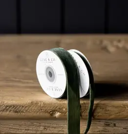 Forest Green Velvet Ribbon