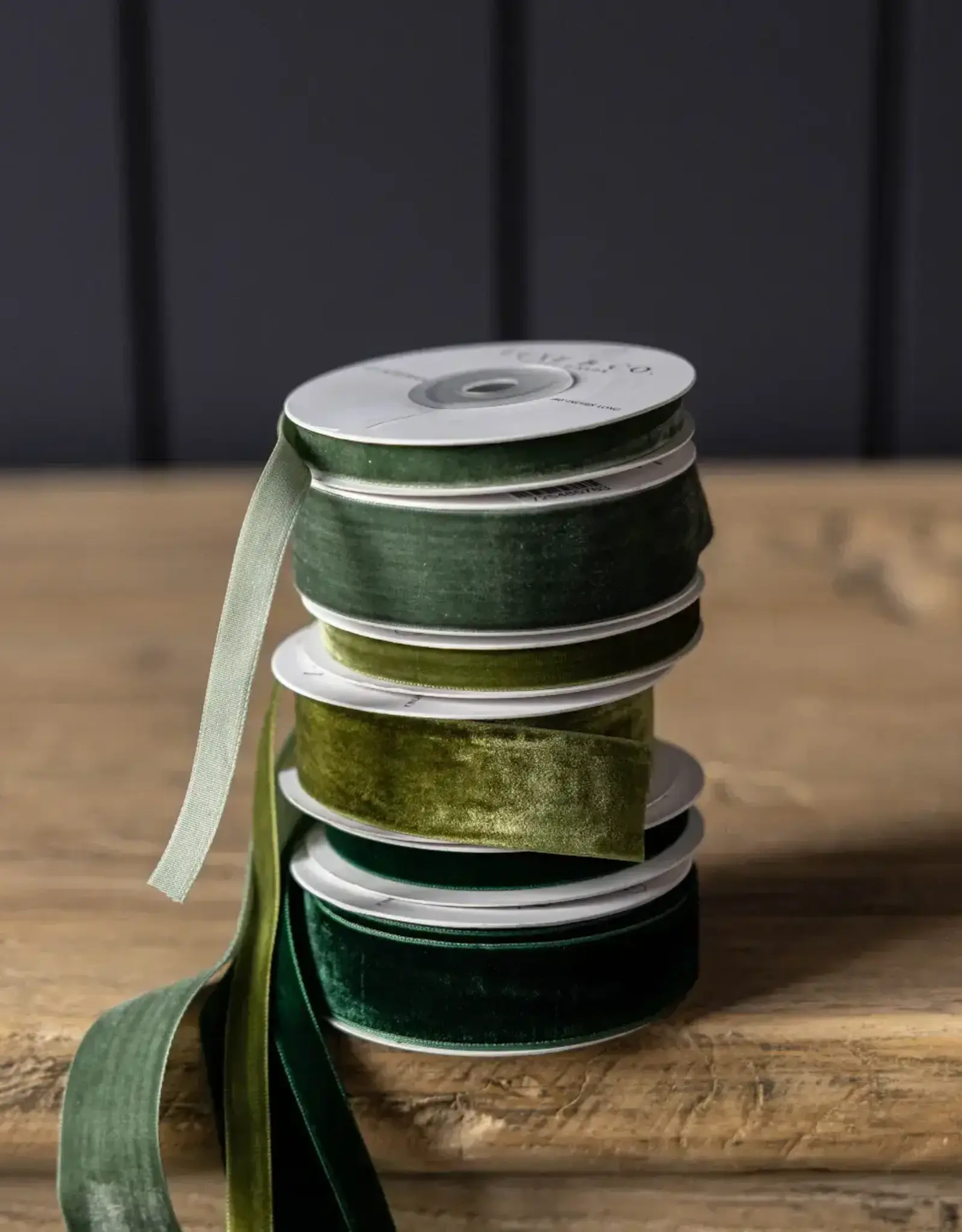 Forest Green Velvet Ribbon
