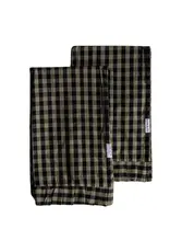 Ruffle Olive Green Gingham Kitchen Dish Towel