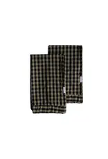 Ruffle Olive Green Gingham Kitchen Dish Towel