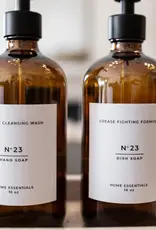 Amber Soap Bottle Reusable Dispenser with Label