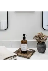 Amber Soap Bottle Reusable Dispenser with Label