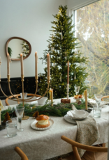 Botanique Block Print Tablecloth, Natural 104x60