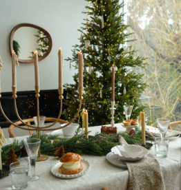 Botanique Block Print Tablecloth, Natural 104x60