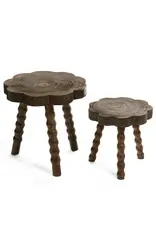 Scallop Top Bobbin Leg Table