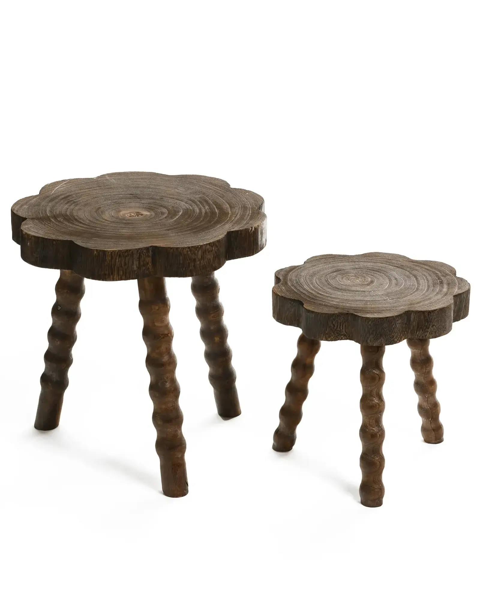 Scallop Top Bobbin Leg Table