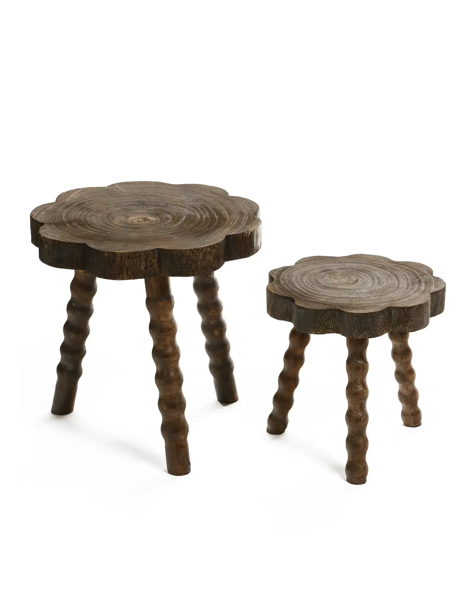 Scallop Top Bobbin Leg Table