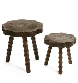 Scallop Top Bobbin Leg Table