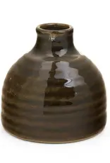 Ceramic Dark Brown Bud Vase