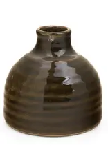 Ceramic Dark Brown Bud Vase