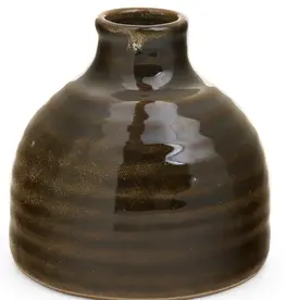 Ceramic Dark Brown Bud Vase