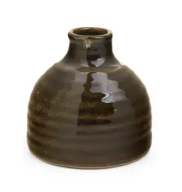 Ceramic Dark Brown Bud Vase