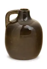 Ceramic Dark Brown Bud Vase