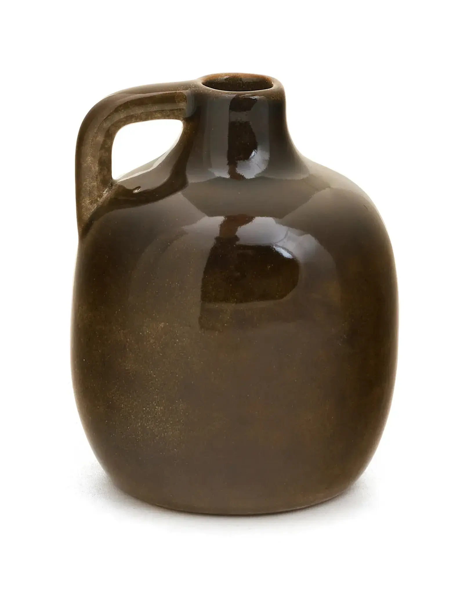 Ceramic Dark Brown Bud Vase