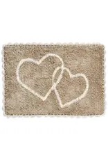 Tufted Heart Crochet Lace Bathmat