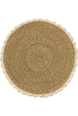 Seagrass w/ Crochet Round Placemat