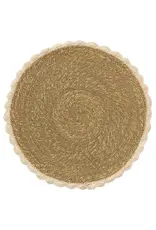 Seagrass w/ Crochet Round Placemat