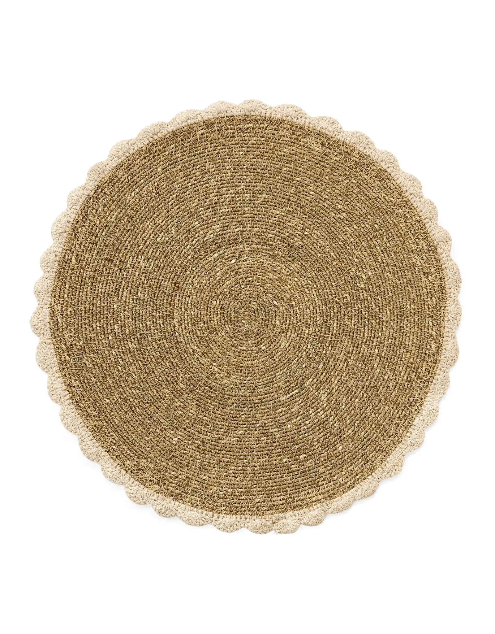 Seagrass w/ Crochet Round Placemat