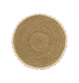Seagrass w/ Crochet Round Placemat