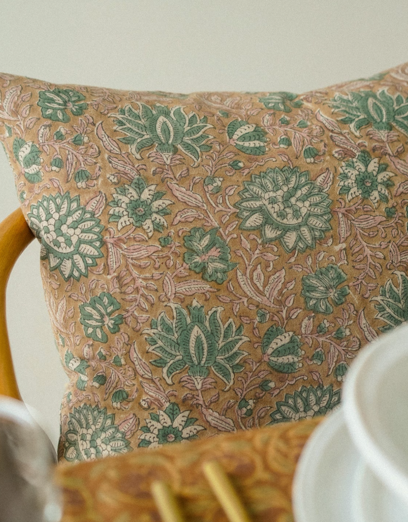 Kavi Block Print Pillow, 20x20