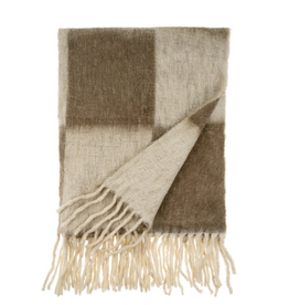 Checkerboard Throw, Taupe