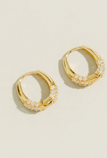 Zirconia Oval Hoops