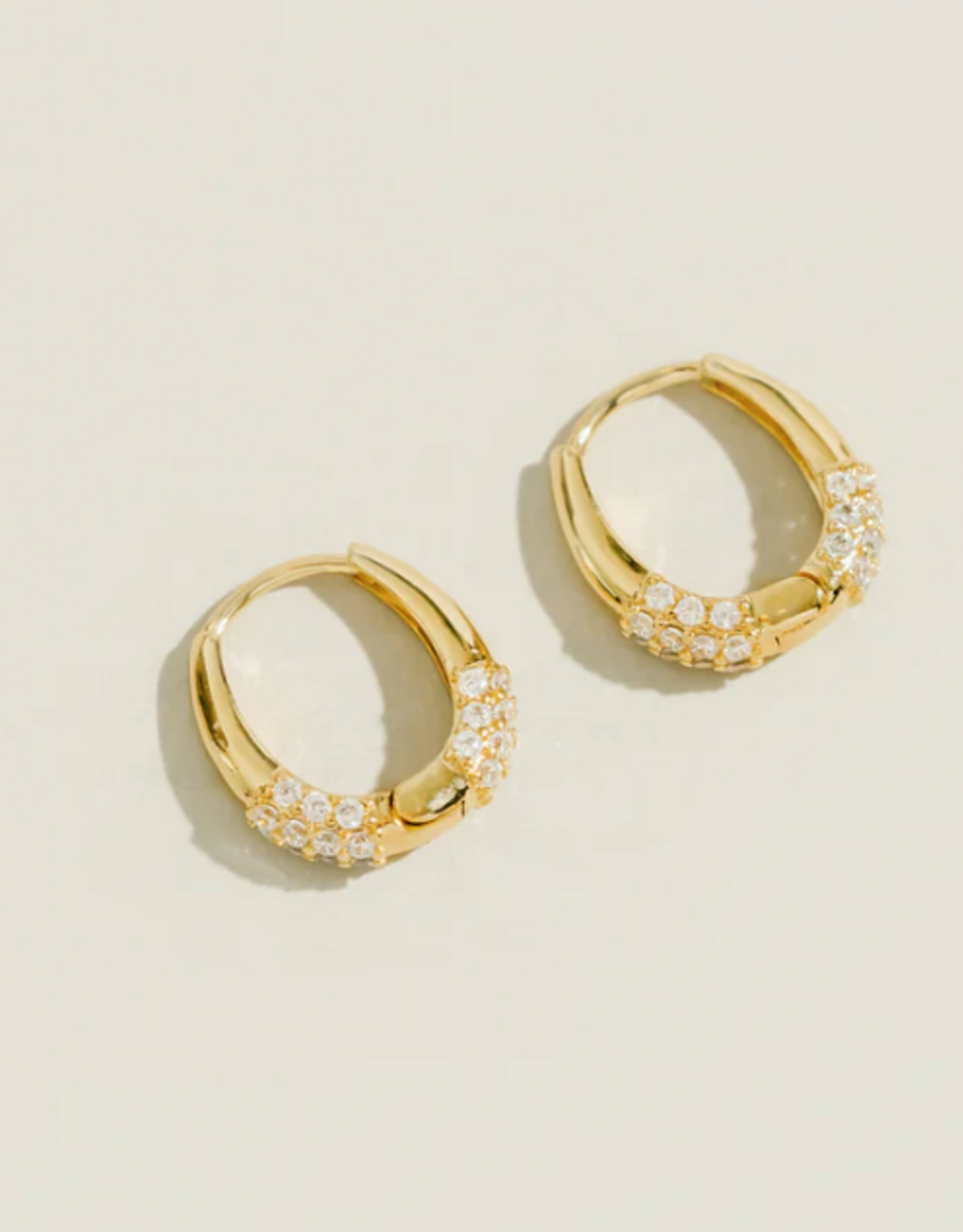 Zirconia Oval Hoops