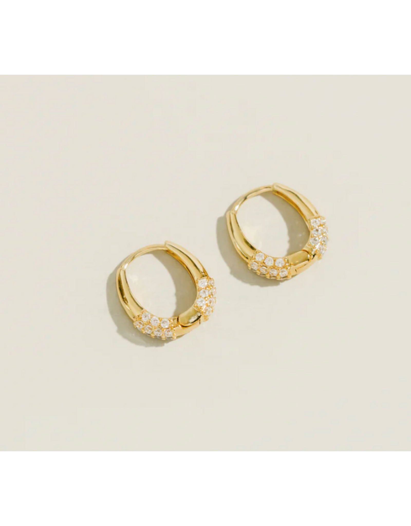 Zirconia Oval Hoops