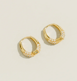 Zirconia Oval Hoops