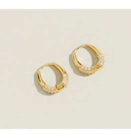Zirconia Oval Hoops
