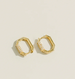 Octagonal Zirconia Hoops