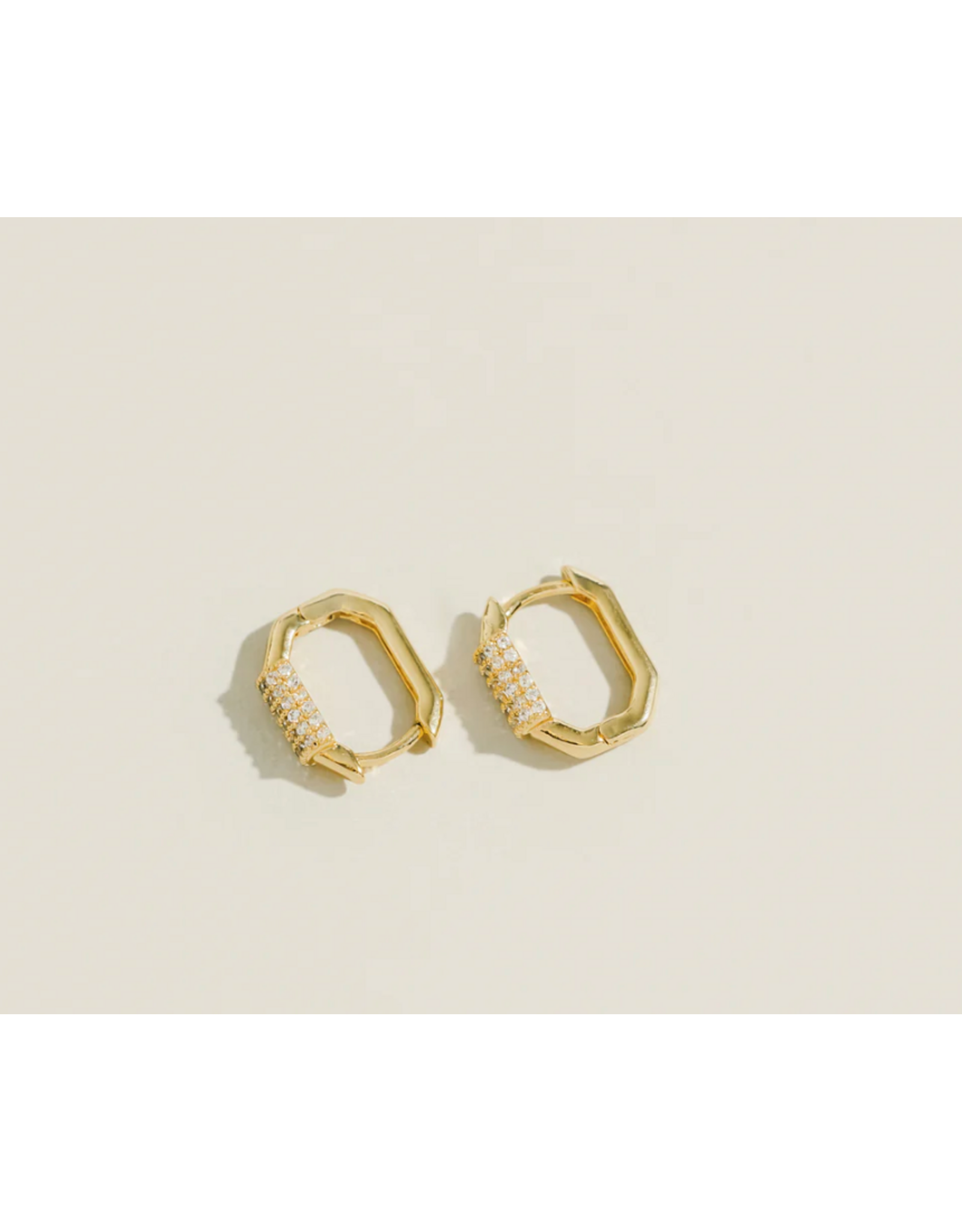 Octagonal Zirconia Hoops