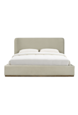 Faye King Bed Storage  - Velvet Sandstorm