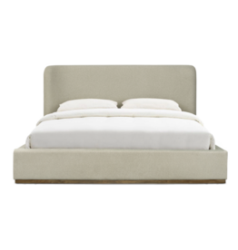 Faye King Bed Storage  - Velvet Sandstorm