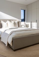 Faye King Bed Storage  - Velvet Sandstorm