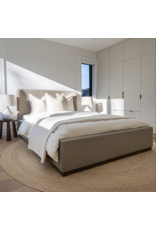 Faye King Bed Storage  - Velvet Sandstorm