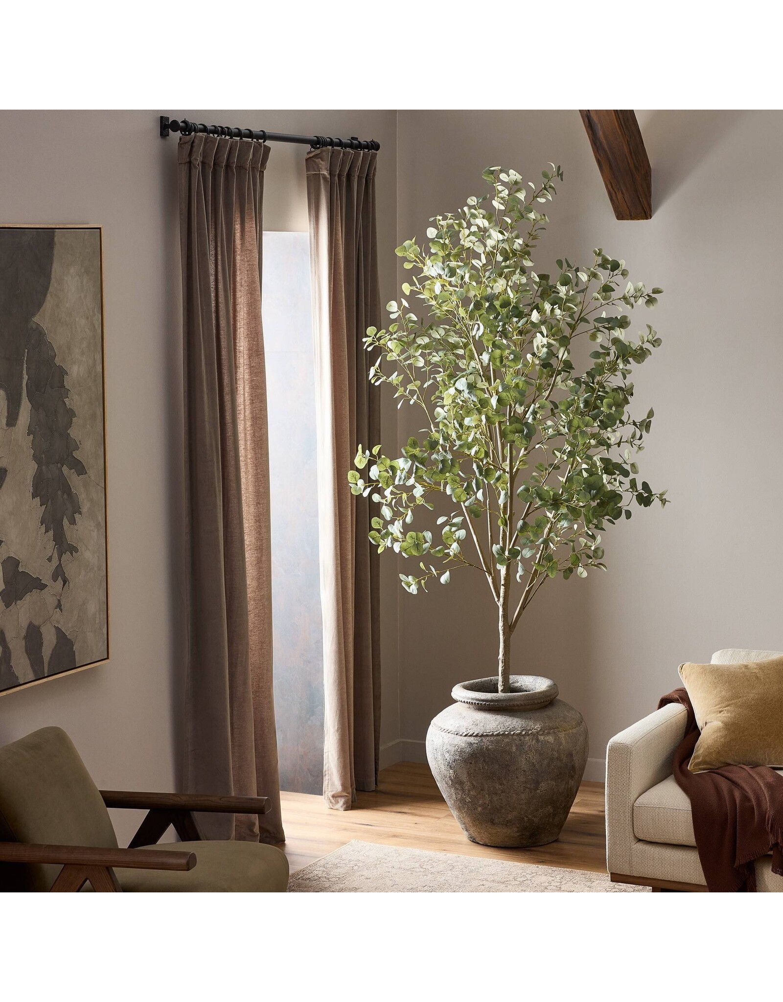 Faux Eucalyptus Tree 9'