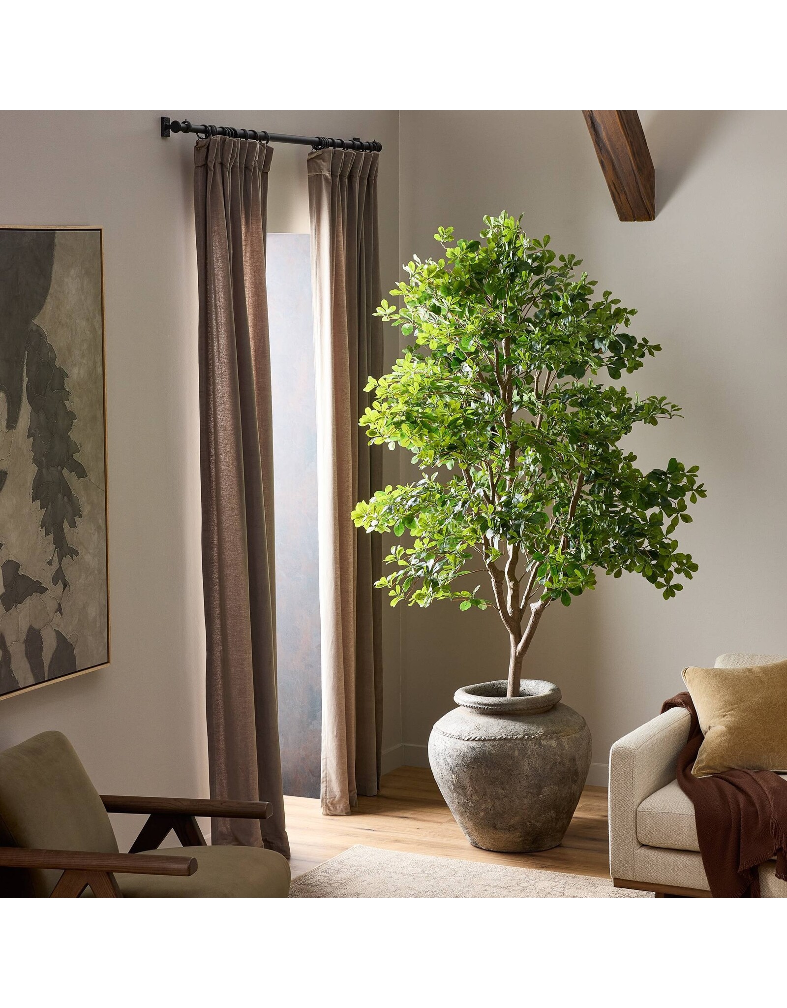Faux Aralia Tree 8'
